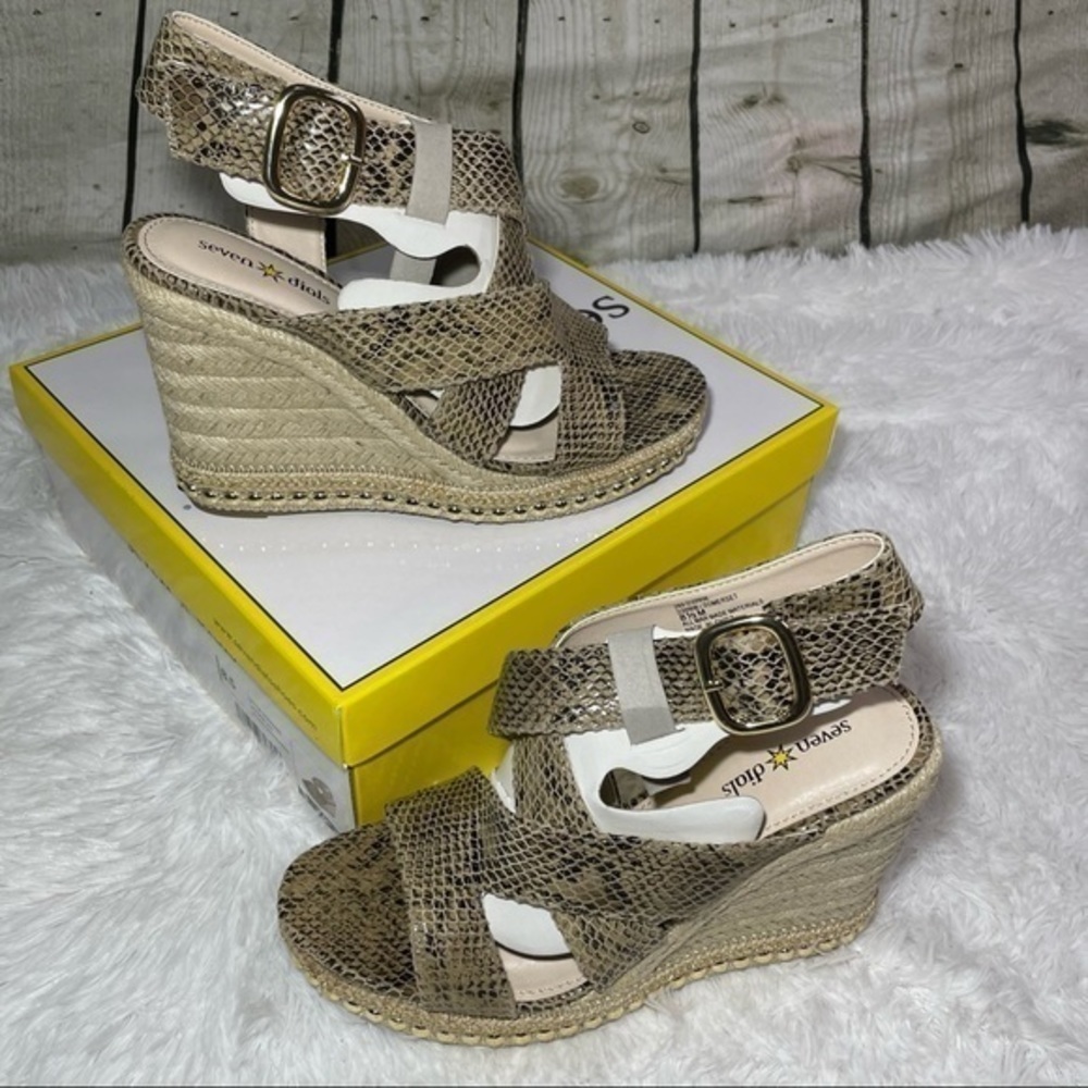 SEVEN DIALS Snake Embossed Somerset Espadrille 8.5 - Picture 7 of 16